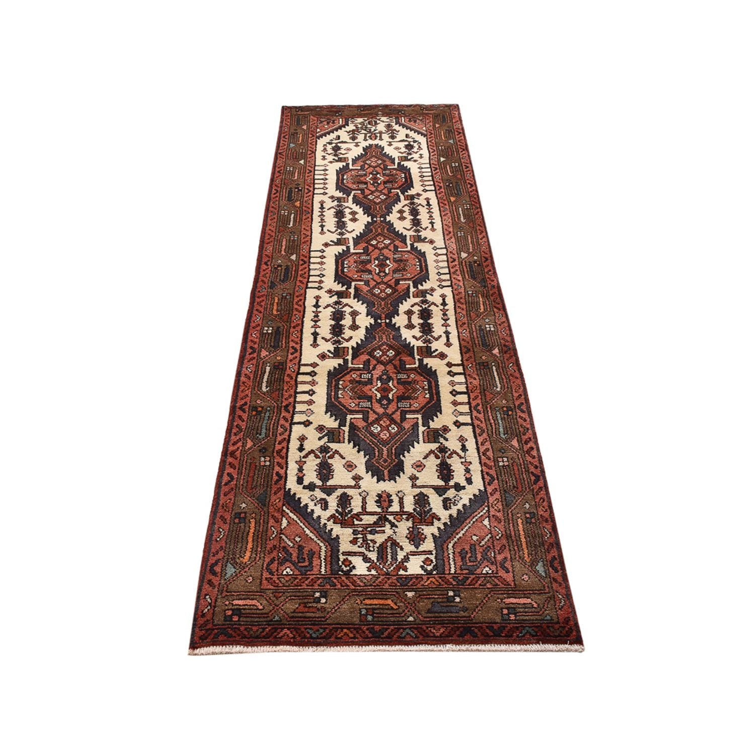 Tapis de couloir Tapis persan - Nomadic - 300 x 83 cm - beige
