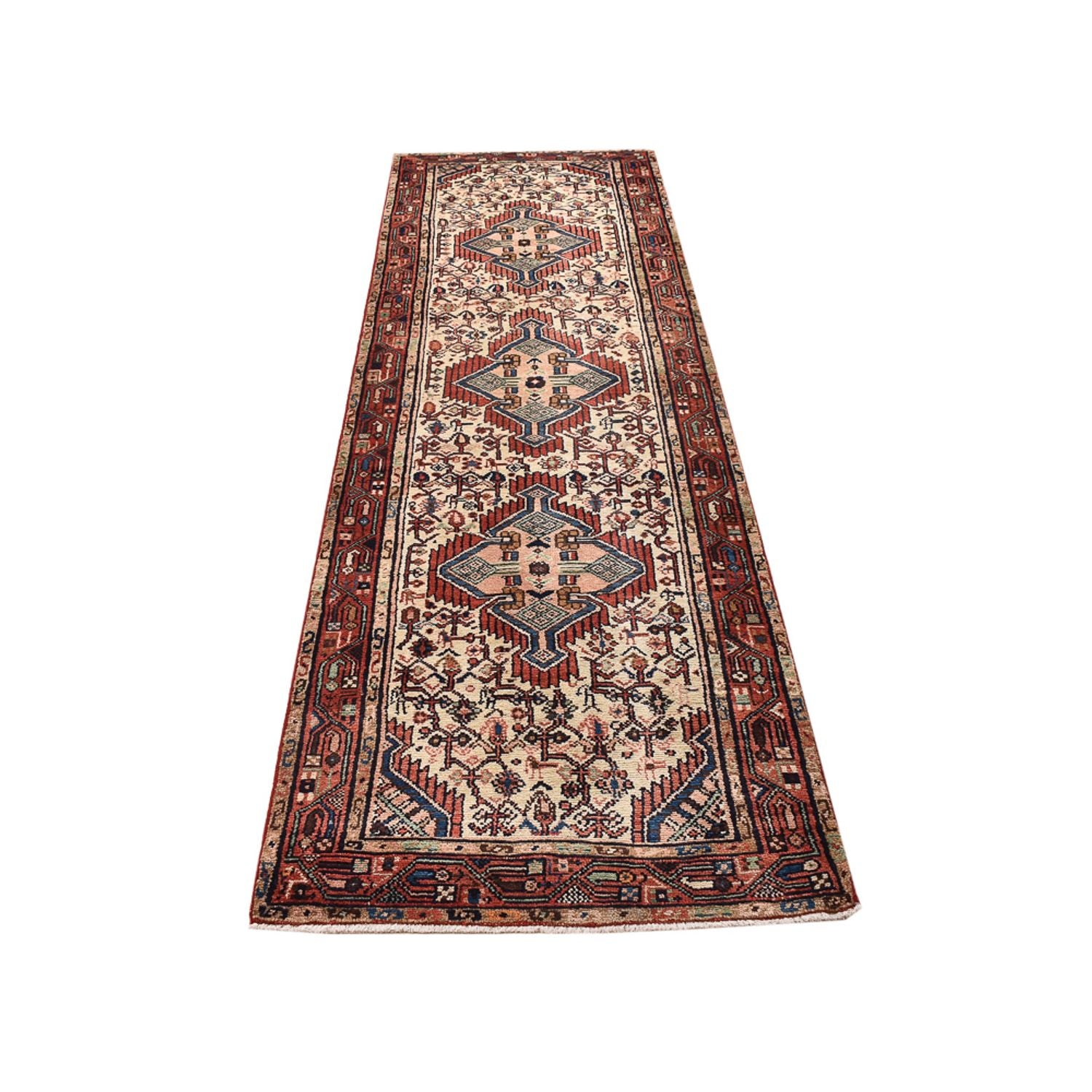 Tapis de couloir Tapis persan - Nomadic - 298 x 86 cm - sable