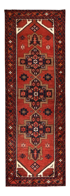 Tapis de couloir Tapis persan - Bidjar - 298 x 102 cm - rouge