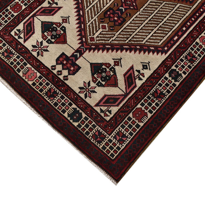 Tapis de couloir Tapis persan - Nomadic - 336 x 100 cm - rouge