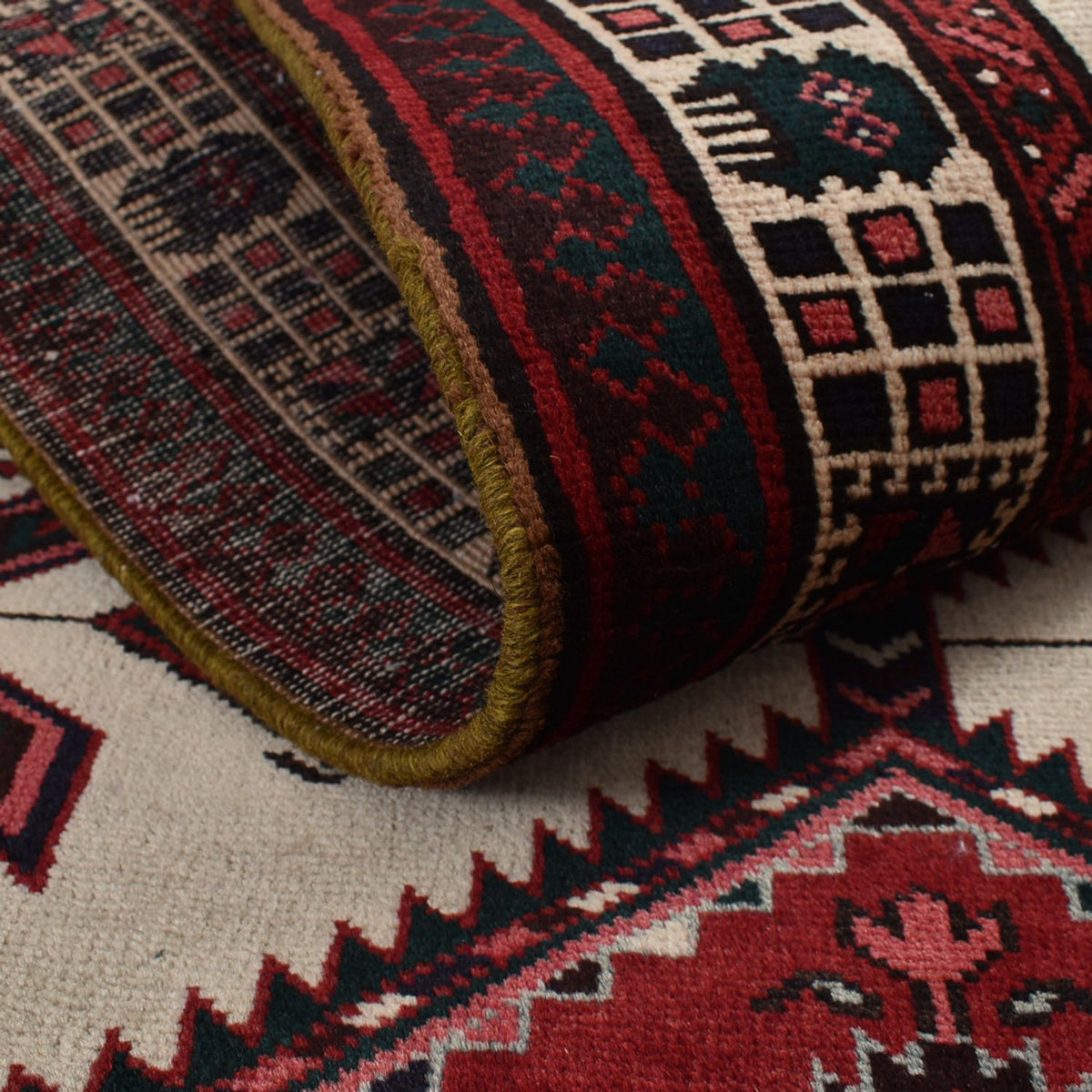 Tapis de couloir Tapis persan - Nomadic - 336 x 100 cm - rouge