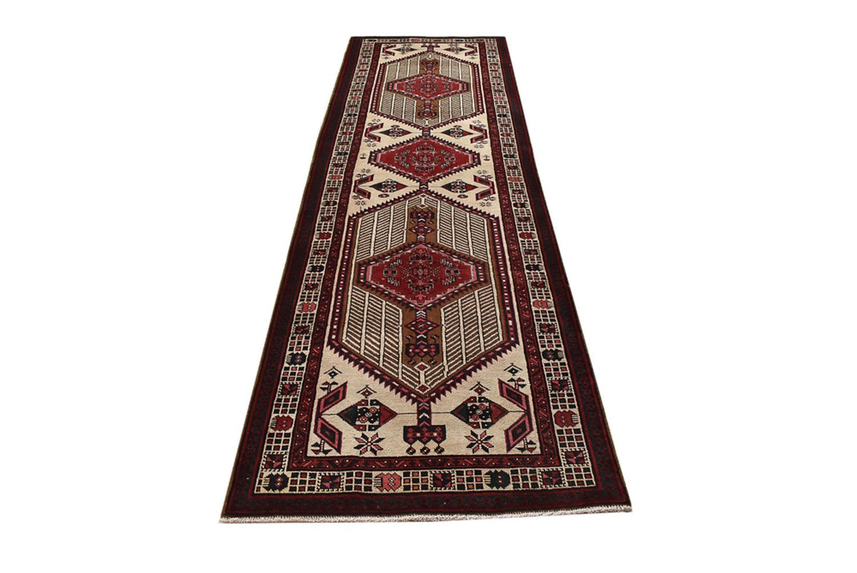 Tapis de couloir Tapis persan - Nomadic - 336 x 100 cm - rouge