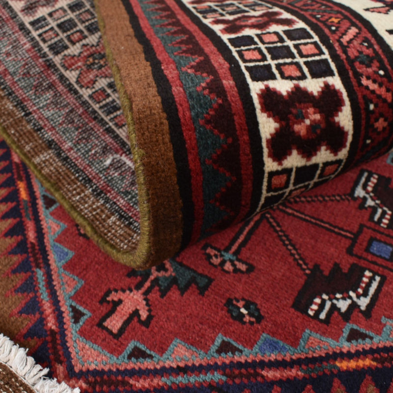 Tapis de couloir Tapis persan - Nomadic - 222 x 100 cm - rouge