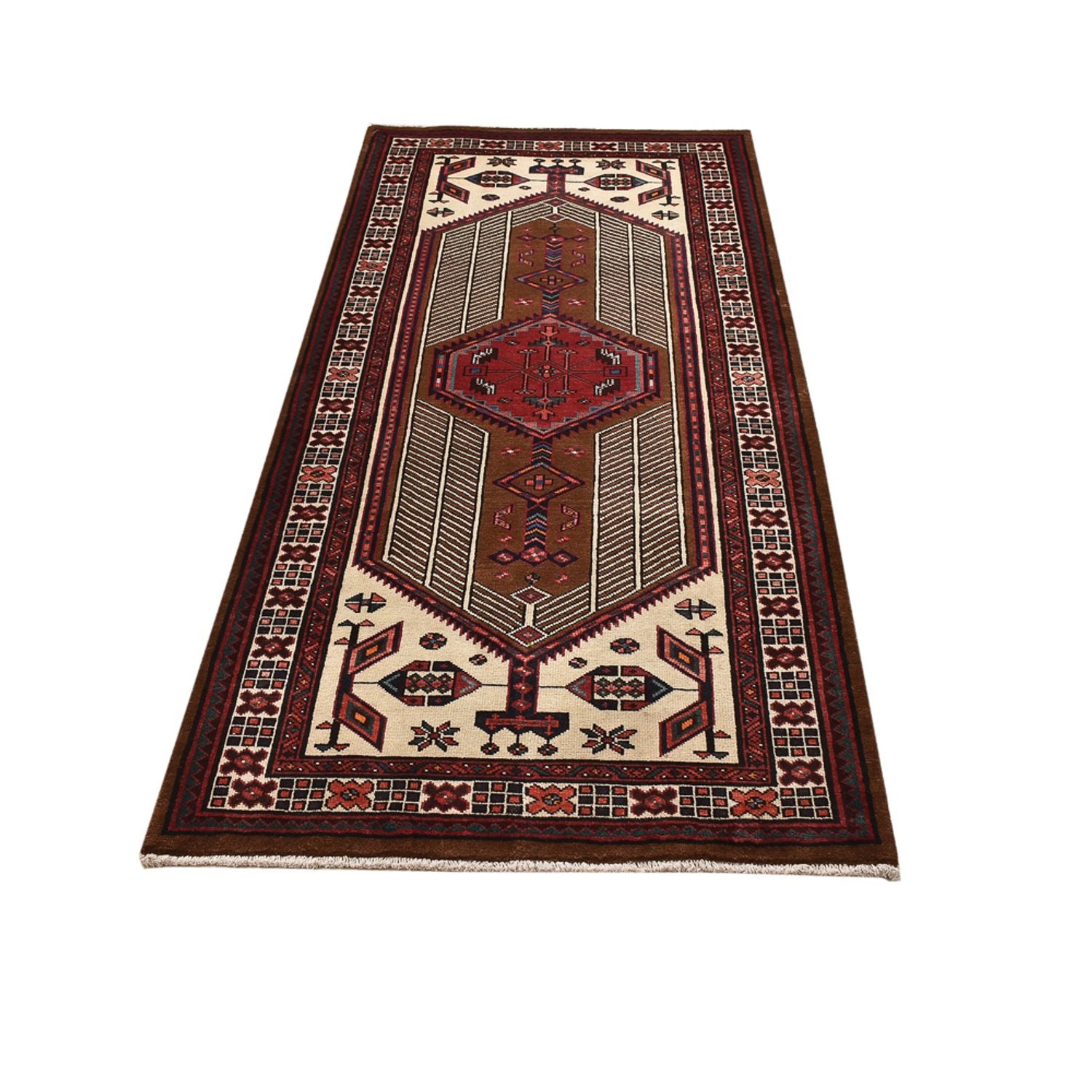 Tapis de couloir Tapis persan - Nomadic - 222 x 100 cm - rouge