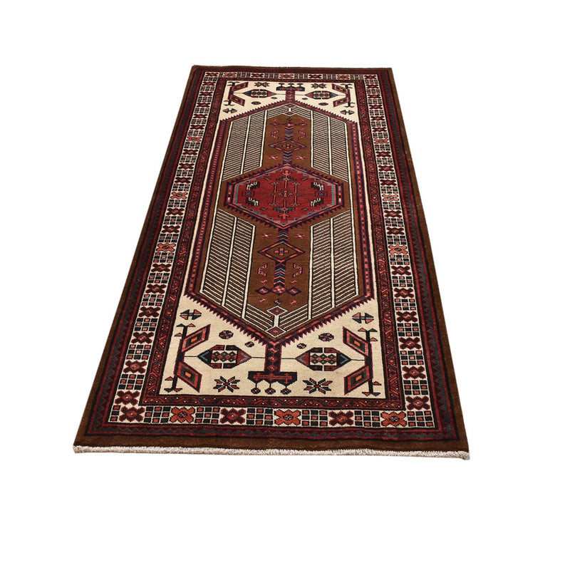 Tapis de couloir Tapis persan - Nomadic - 222 x 100 cm - rouge