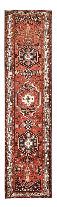 Tapis de couloir Tapis persan - Bidjar - 406 x 100 cm - terracotta