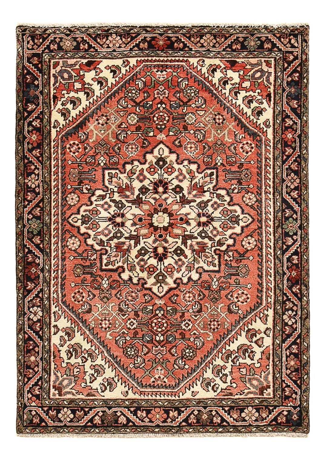 Tapis persan - Nomadic - 147 x 104 cm - rouge clair