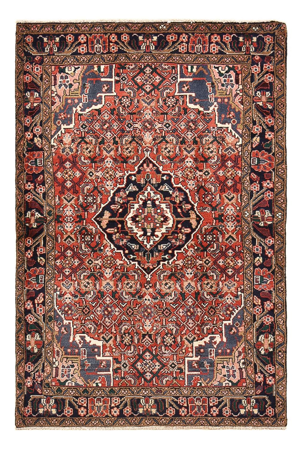 Tapis persan - Nomadic - 156 x 105 cm - rouge foncé