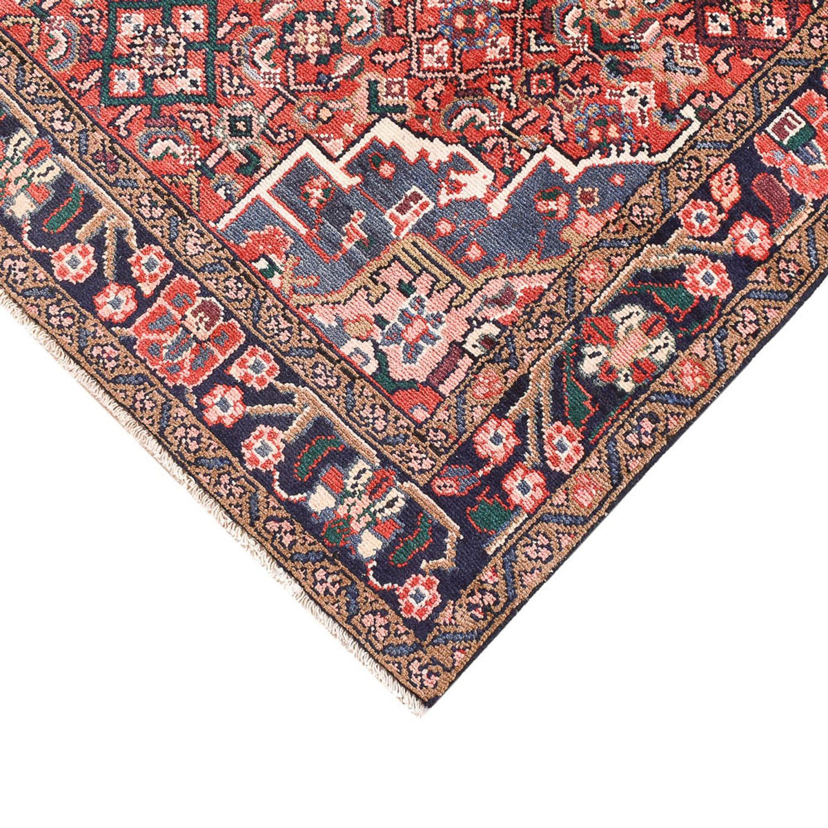 Tapis persan - Nomadic - 156 x 105 cm - rouge foncé