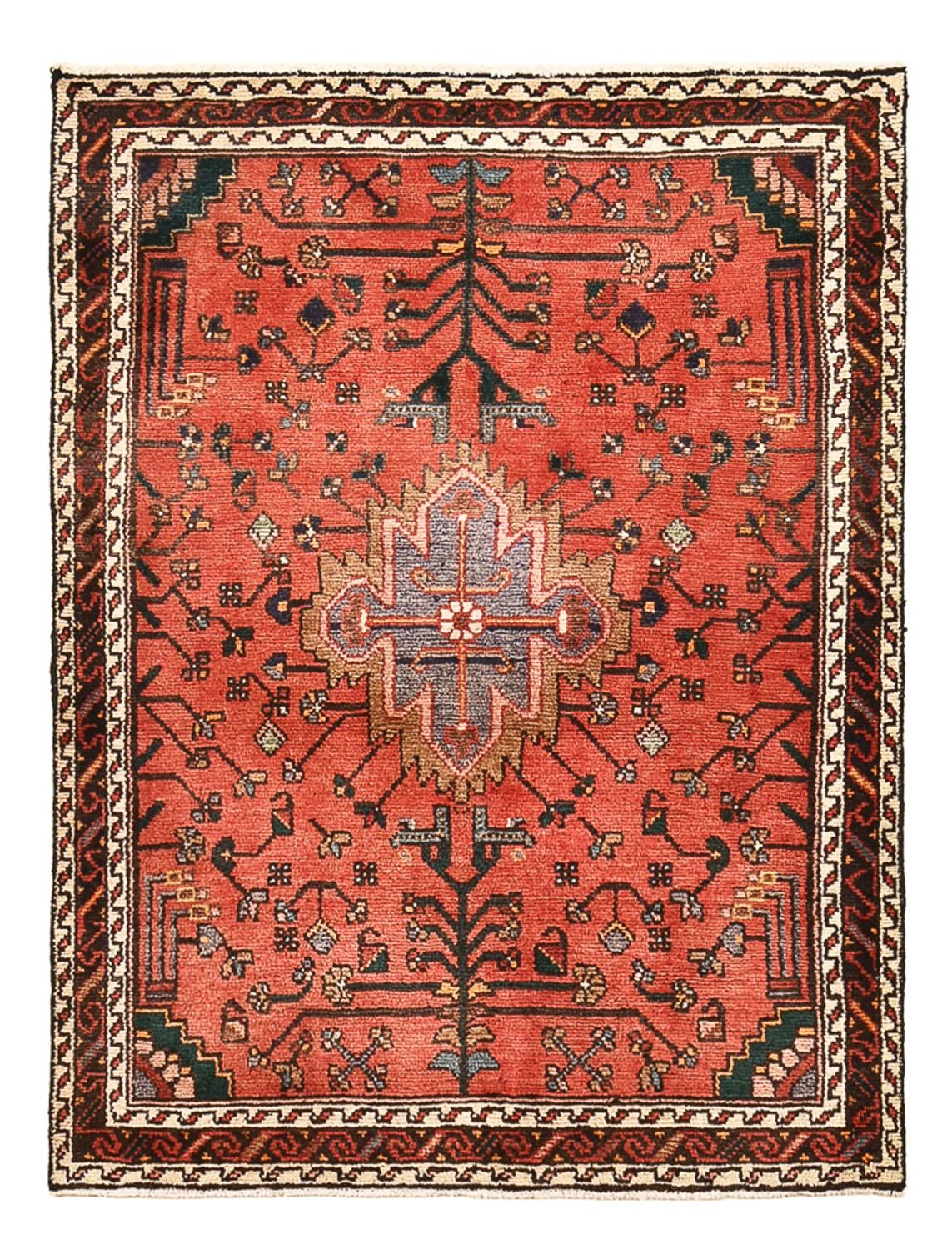 Tapis persan - Nomadic - 130 x 98 cm - rouge