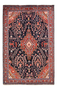 Tapis persan - Nomadic - 208 x 137 cm - bleu foncé
