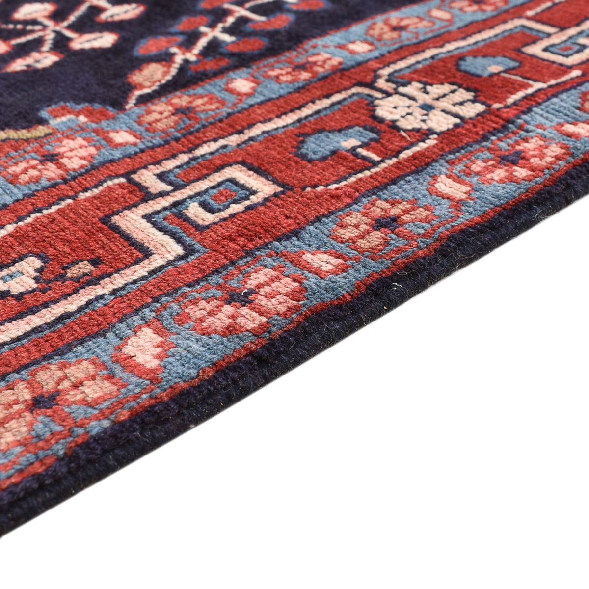 Tapis persan - Nomadic - 208 x 137 cm - bleu foncé