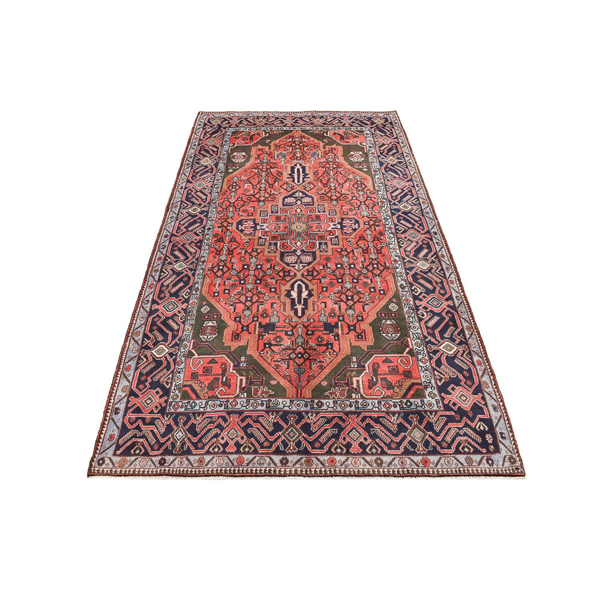 Tapis persan - Nomadic - 277 x 150 cm - rouge clair