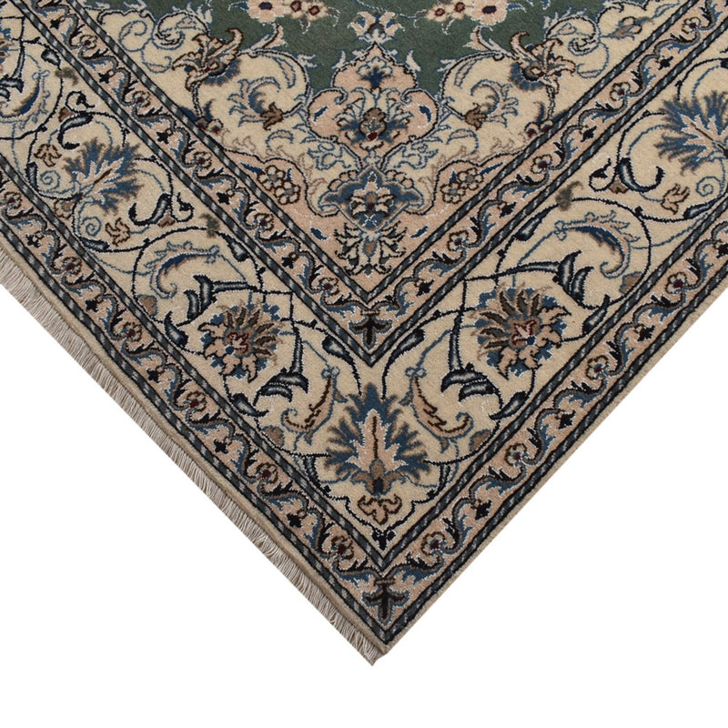 Tapis persan - Nain - 300 x 197 cm - vert menthe