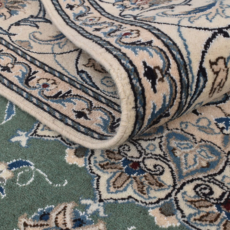 Tapis persan - Nain - 300 x 197 cm - vert menthe