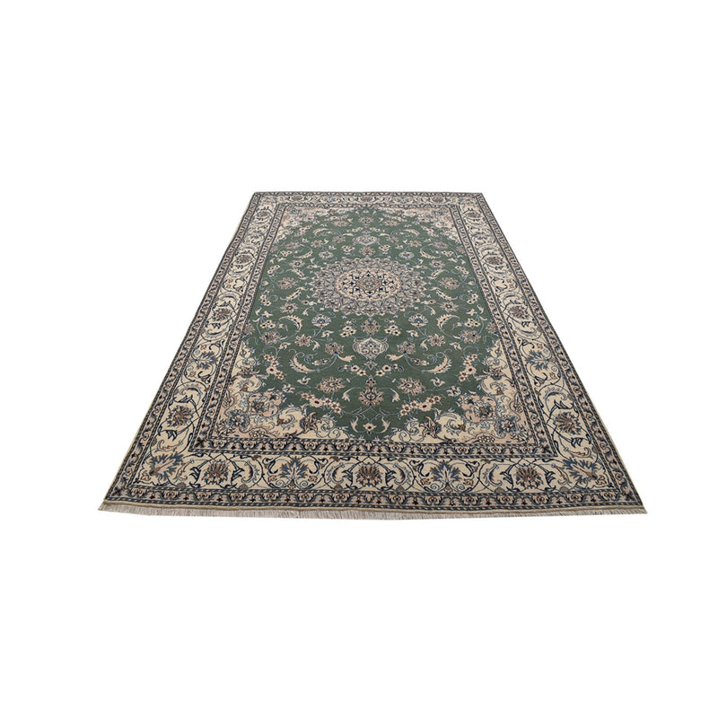 Tapis persan - Nain - 300 x 197 cm - vert menthe