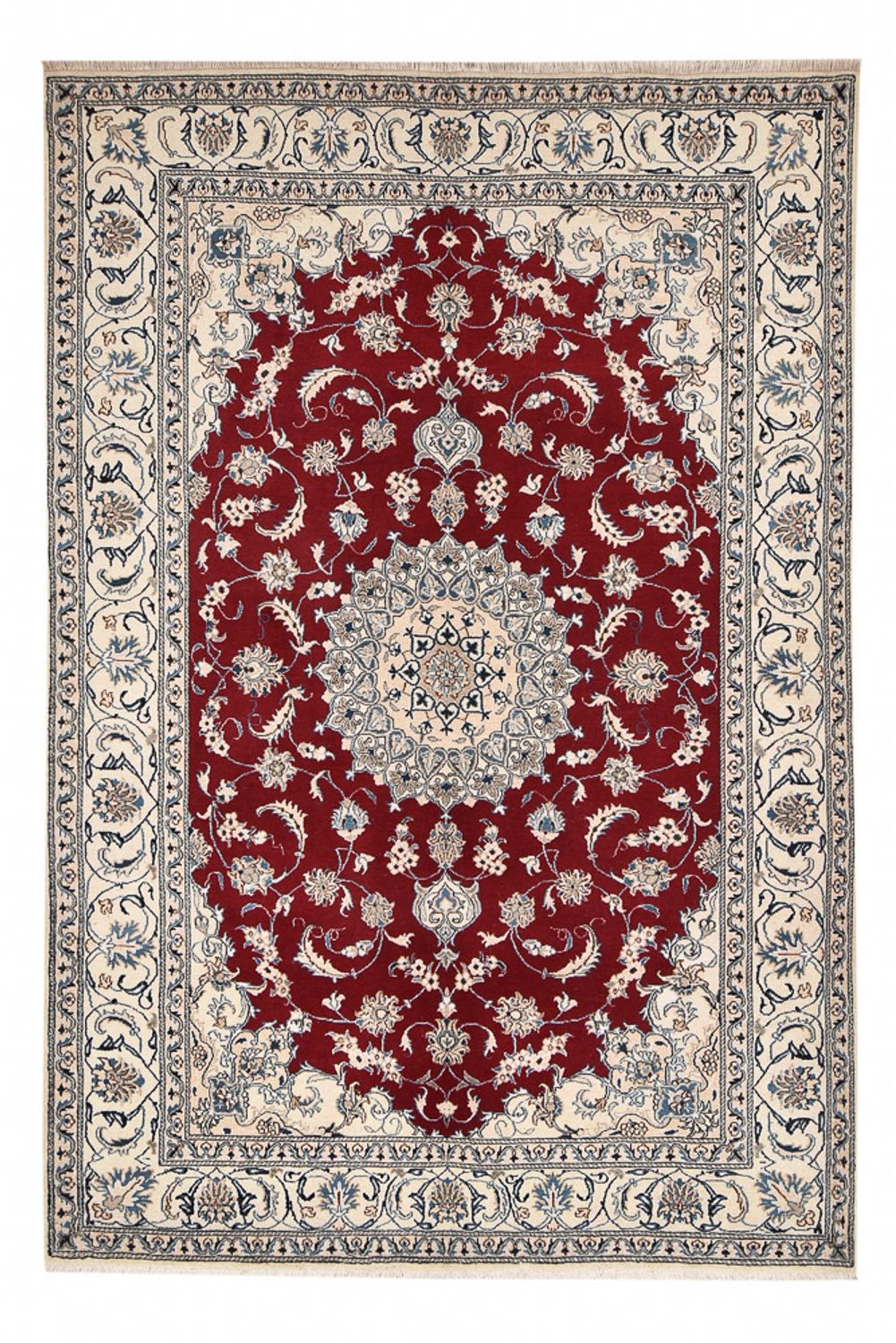 Tapis persan - Nain - 296 x 200 cm - rouge