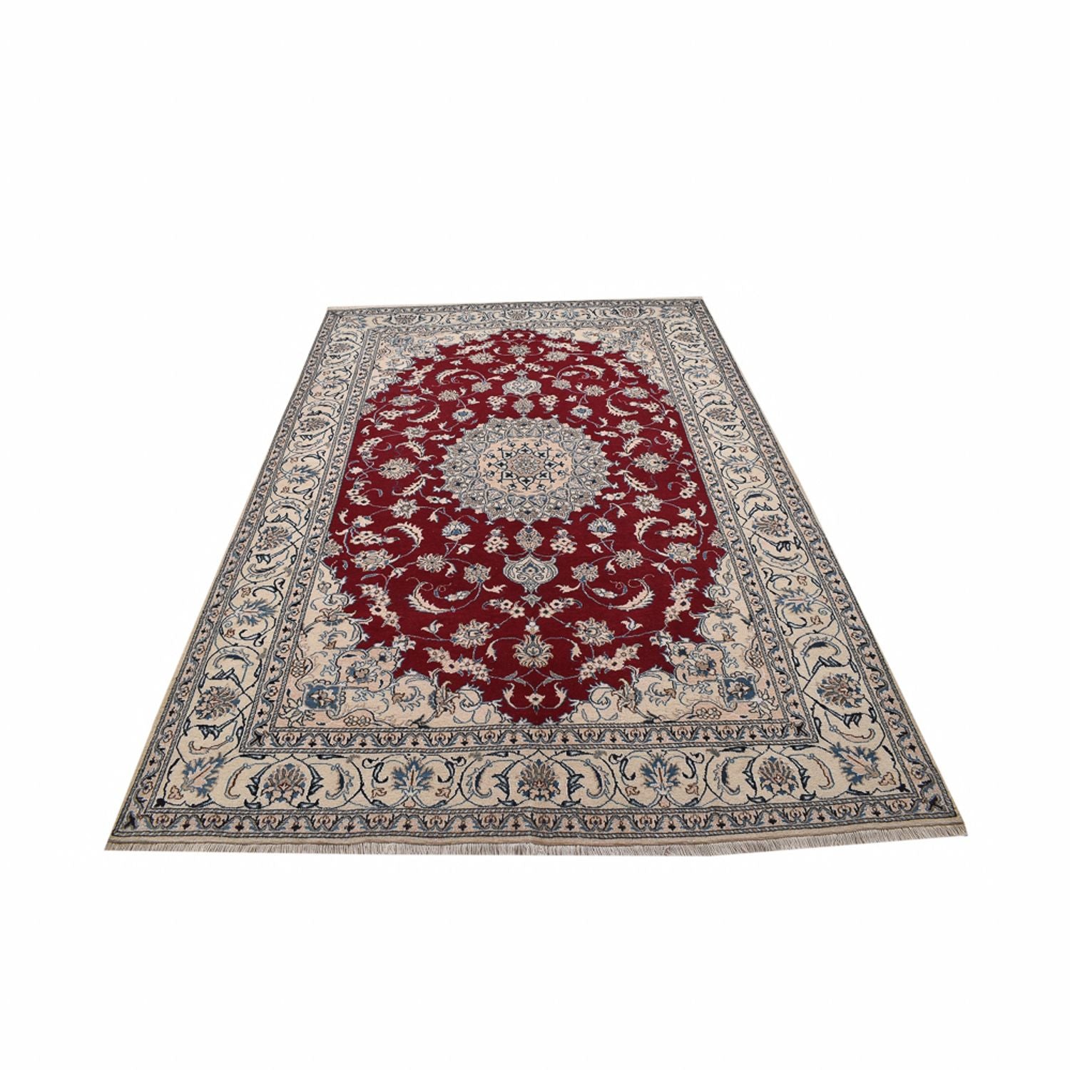 Tapis persan - Nain - 296 x 200 cm - rouge