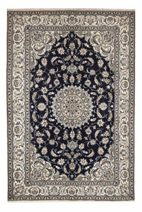 Tapis persan - Nain - 291 x 195 cm - bleu foncé