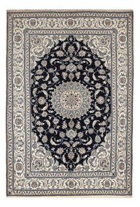 Tapis persan - Nain - 295 x 200 cm - bleu foncé