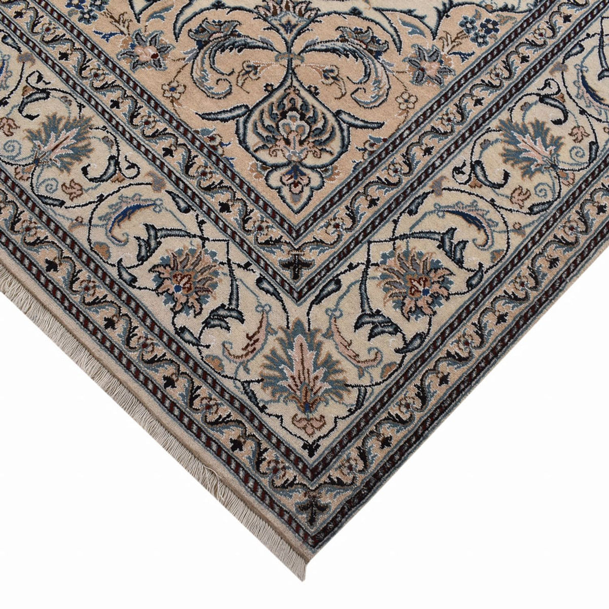 Tapis persan - Nain - 300 x 200 cm - sable