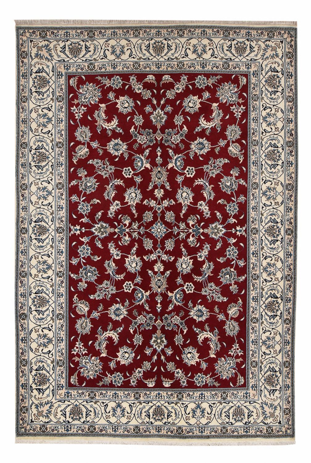 Tapis persan - Nain - 297 x 202 cm - rouge