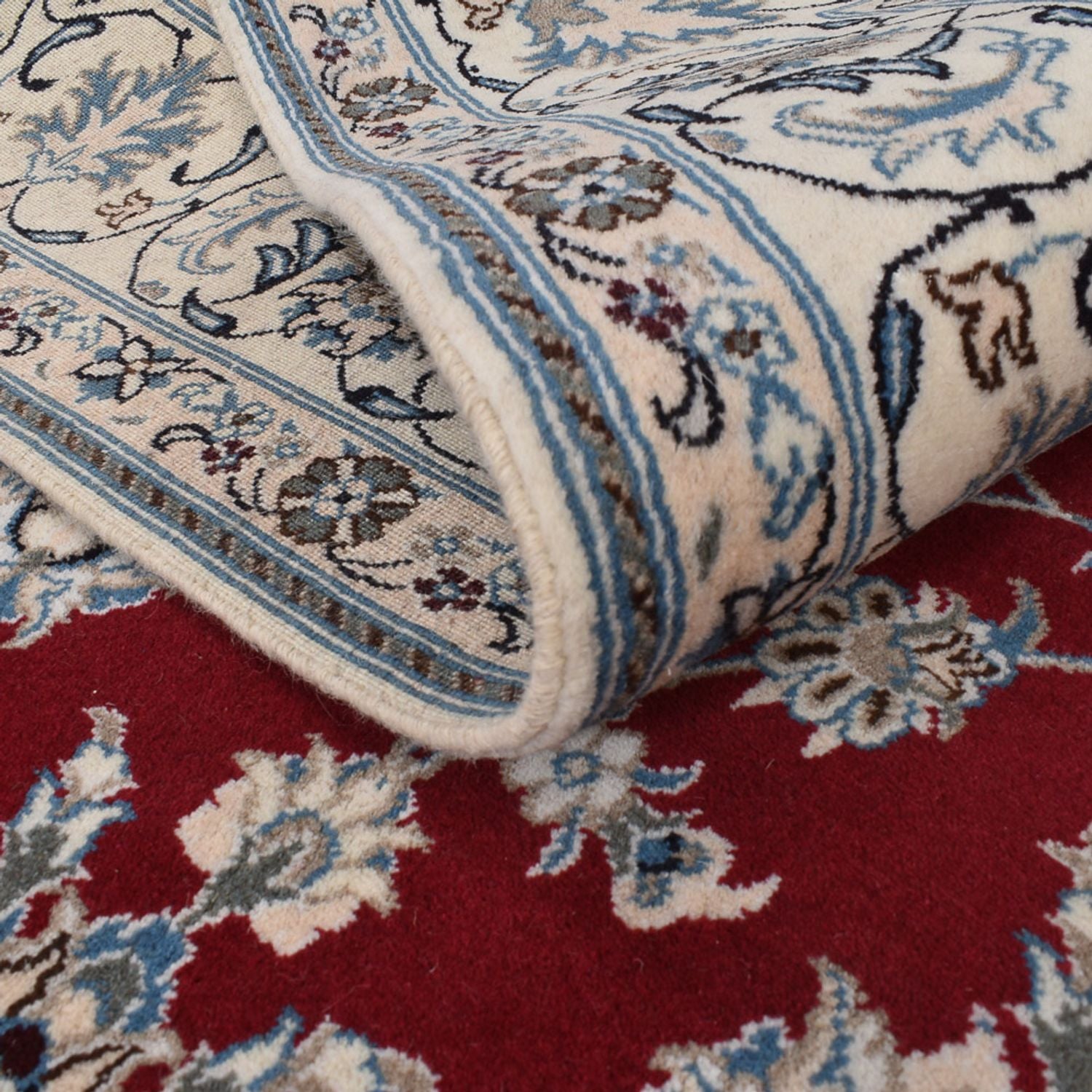 Tapis persan - Nain - 297 x 202 cm - rouge