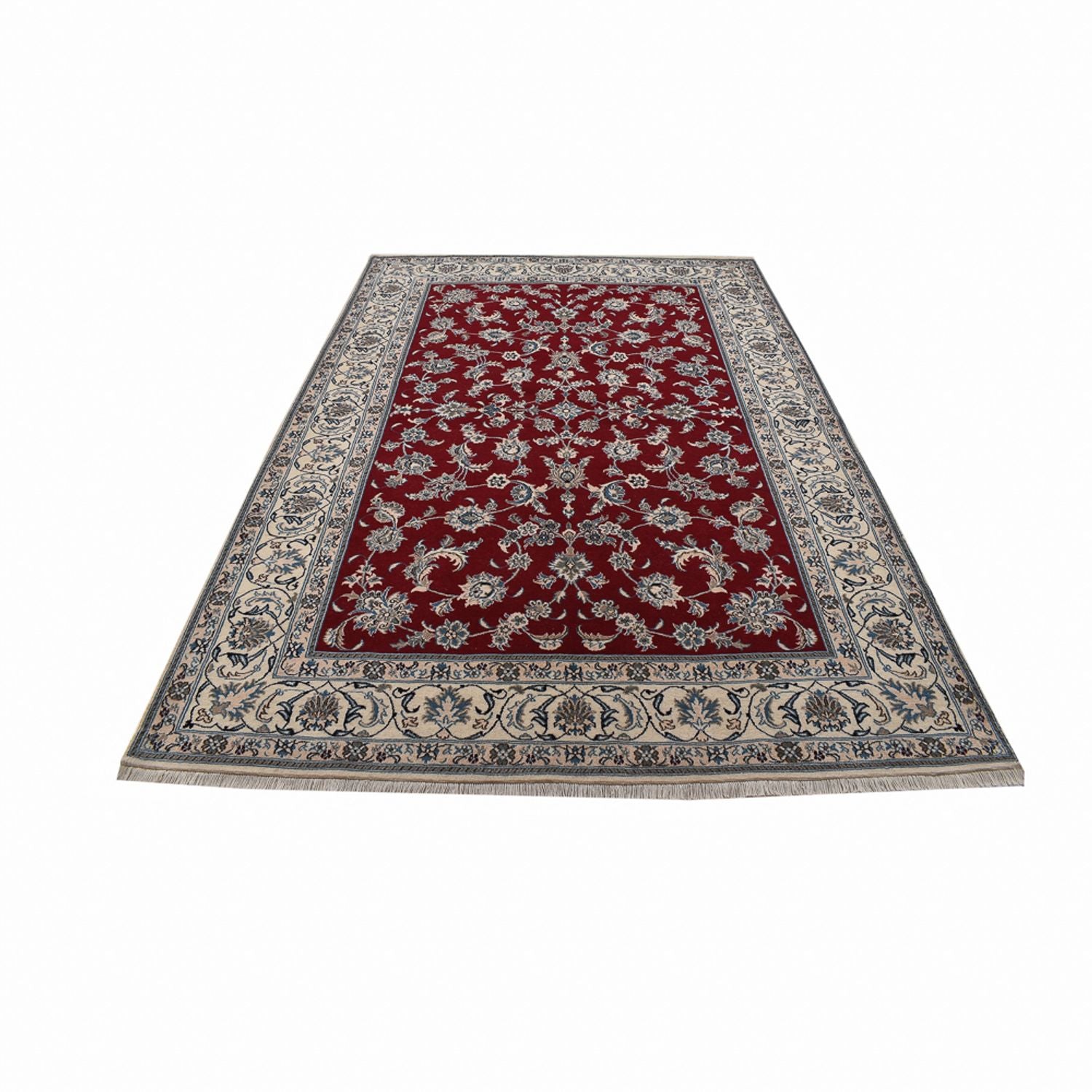 Tapis persan - Nain - 297 x 202 cm - rouge