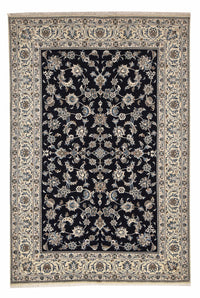 Tapis persan - Nain - 290 x 193 cm - bleu foncé