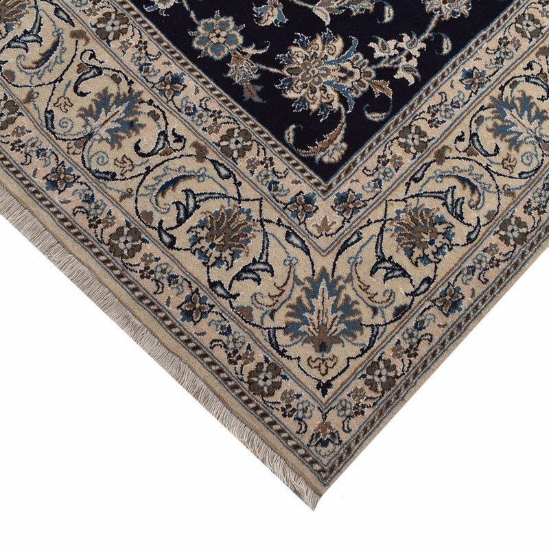 Tapis persan - Nain - 290 x 193 cm - bleu foncé