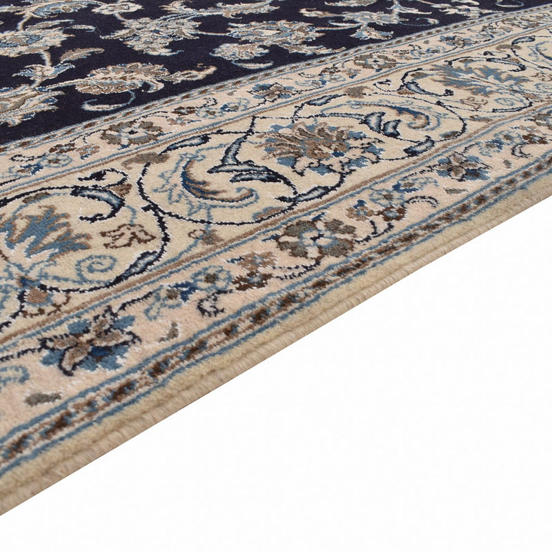 Tapis persan - Nain - 290 x 193 cm - bleu foncé