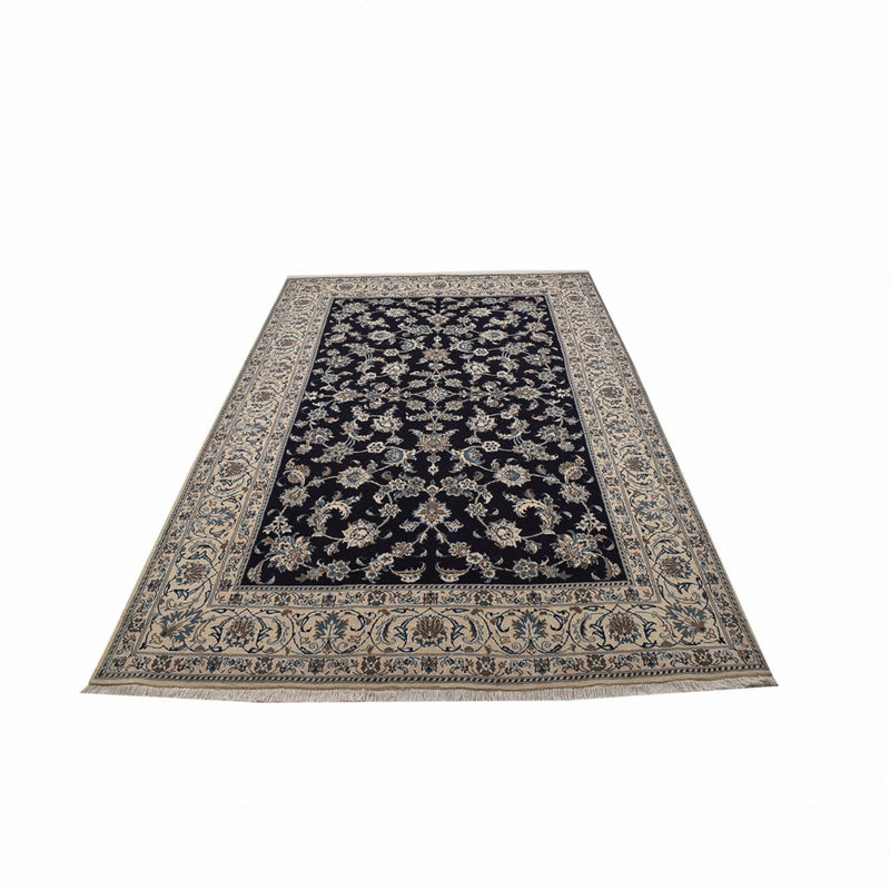 Tapis persan - Nain - 290 x 193 cm - bleu foncé