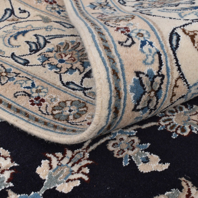 Tapis persan - Nain - 310 x 198 cm - bleu foncé