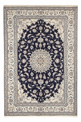 Tapis persan - Nain - 295 x 195 cm - bleu foncé