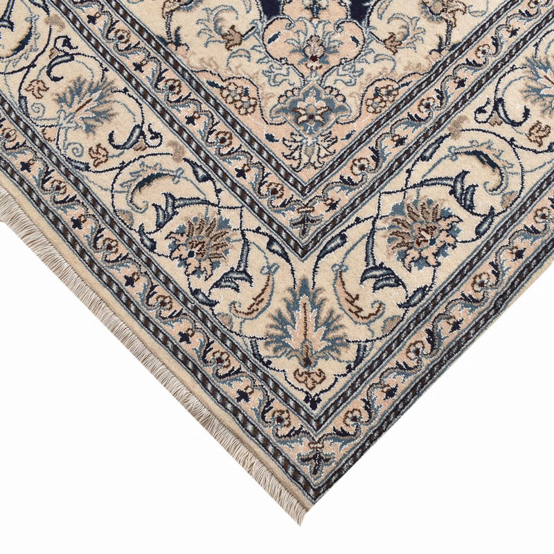 Tapis persan - Nain - 295 x 195 cm - bleu foncé