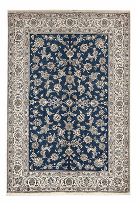 Tapis persan - Nain - 282 x 193 cm - bleu pétrole