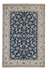 Tapis persan - Nain - 282 x 193 cm - bleu pétrole