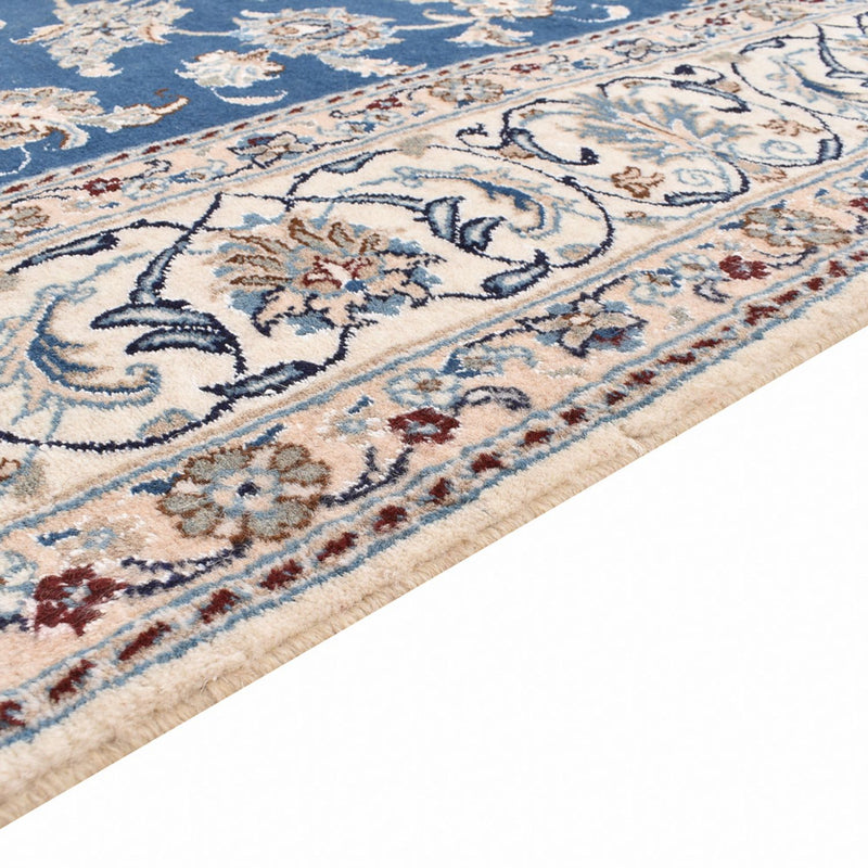 Tapis persan - Nain - 300 x 196 cm - bleu pétrole