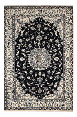 Tapis persan - Nain - 298 x 202 cm - bleu foncé