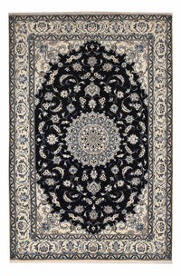 Tapis persan - Nain - 298 x 202 cm - bleu foncé
