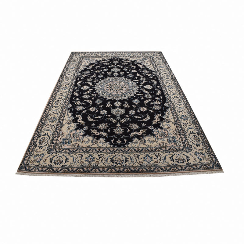 Tapis persan - Nain - 298 x 202 cm - bleu foncé