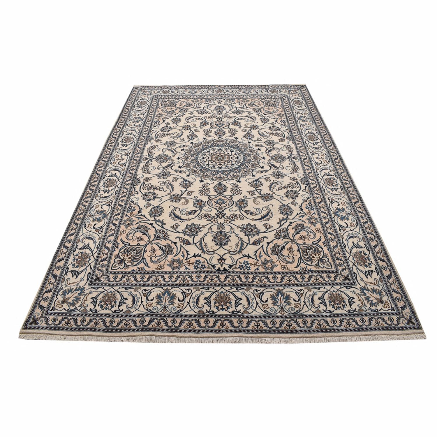 Tapis persan - Nain - 304 x 203 cm - crème