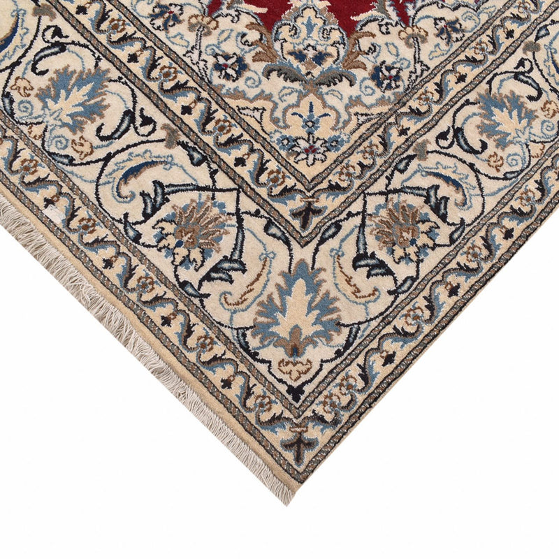Tapis persan - Nain carré  - 197 x 195 cm - rouge