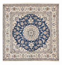 Tapis persan - Nain carré  - 202 x 195 cm - bleu