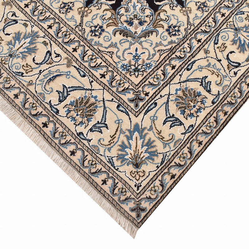 Tapis persan - Nain carré  - 198 x 190 cm - bleu foncé
