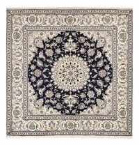Tapis persan - Nain carré  - 198 x 193 cm - bleu foncé