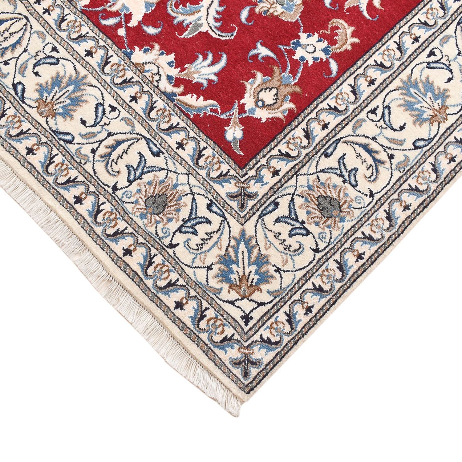 Tapis persan - Nain - 238 x 168 cm - rouge