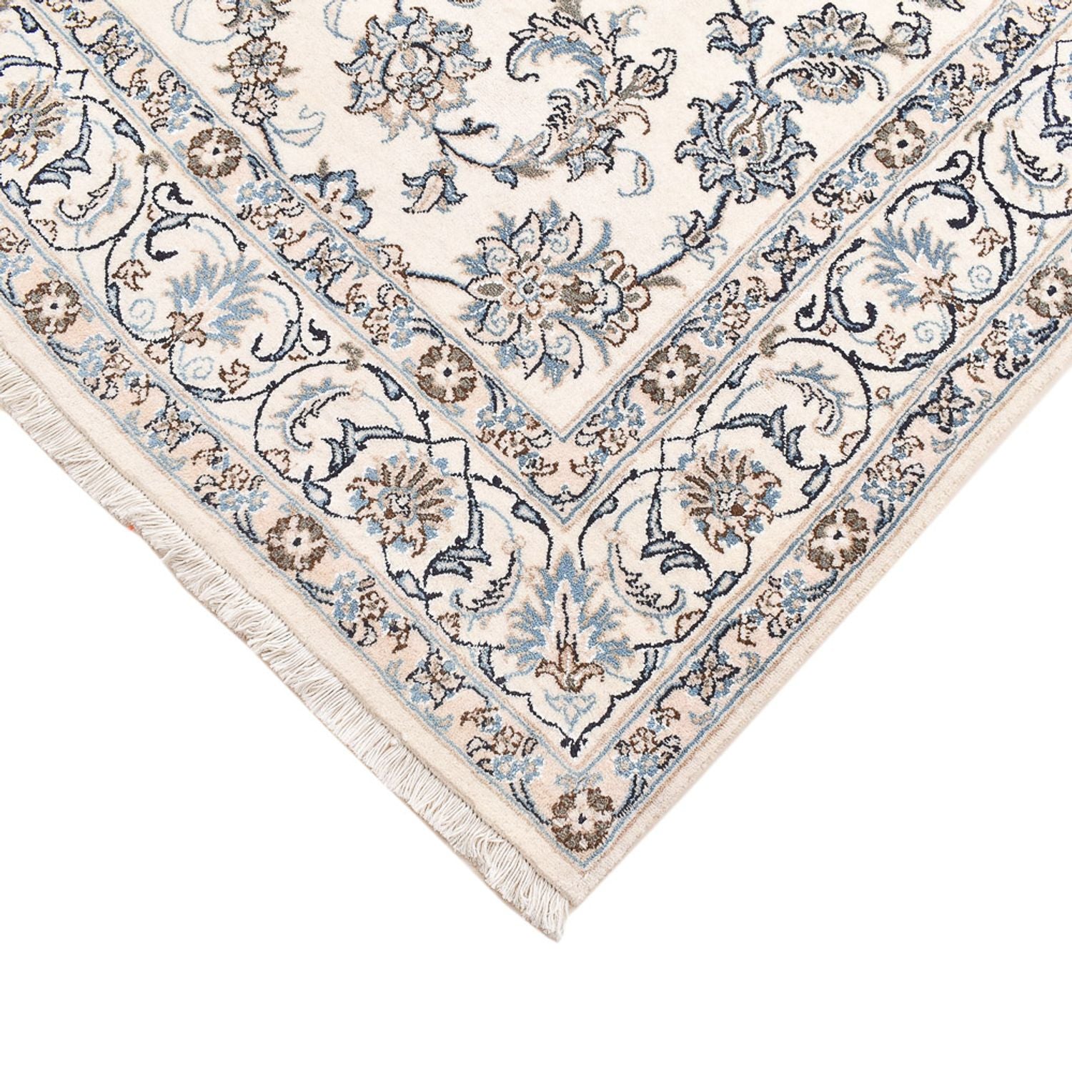 Tapis persan - Nain - 240 x 165 cm - gris clair