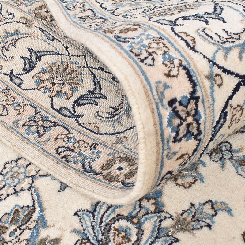 Tapis persan - Nain - 240 x 165 cm - gris clair
