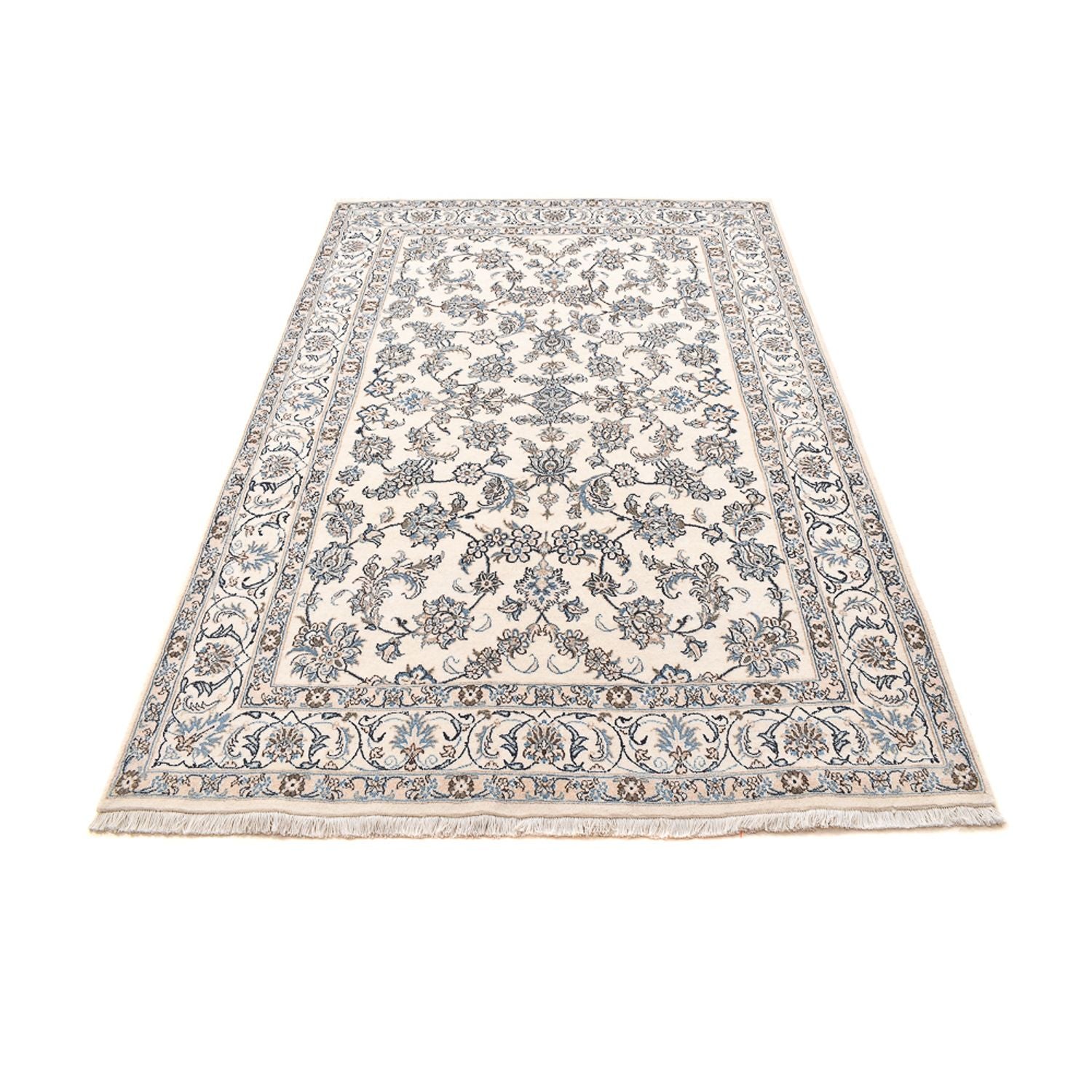 Tapis persan - Nain - 240 x 165 cm - gris clair